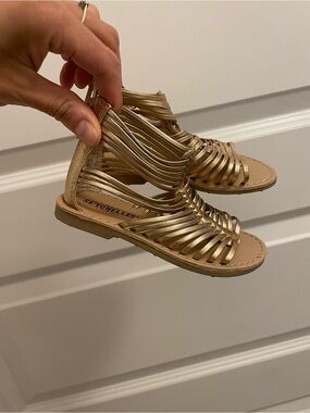 Seychelles gold gladiator baby sandals
